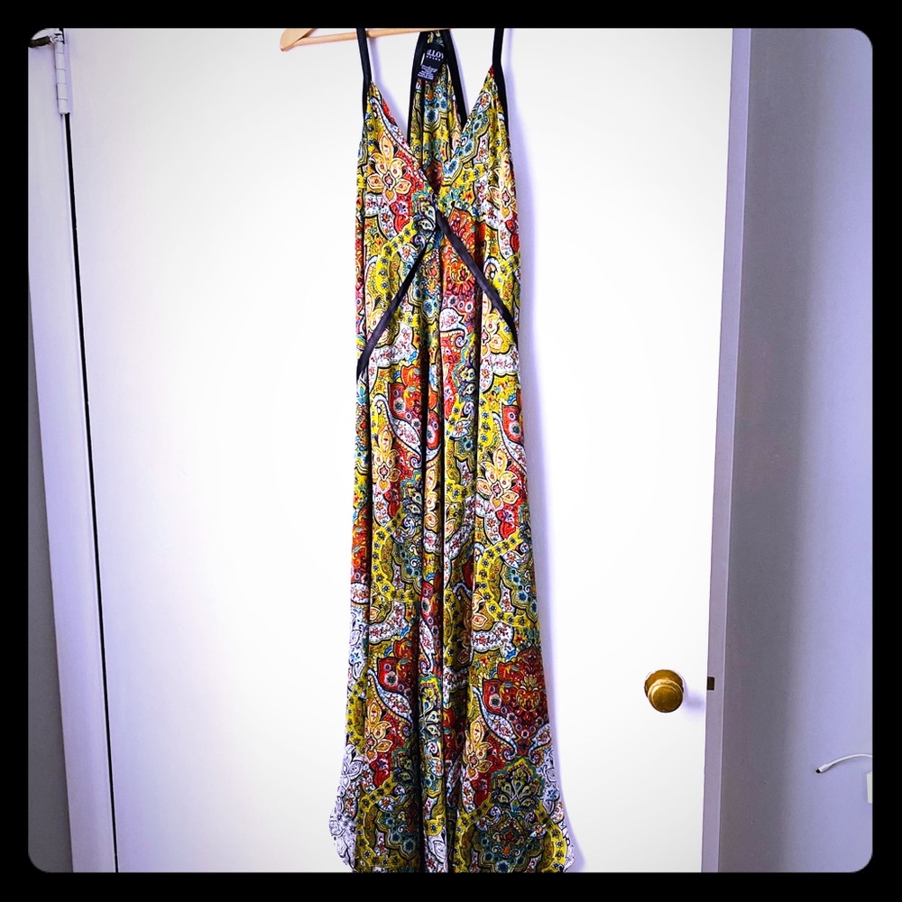 Handkerchief style maxi dress.